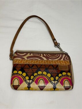 Fossil Key-Per mod geometric zip around small wallet wristlet